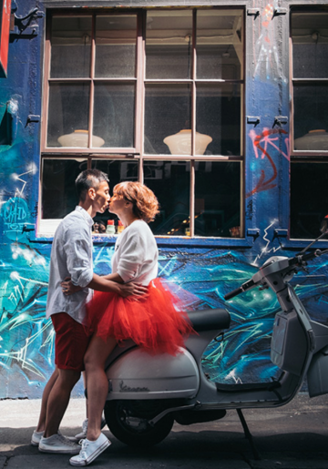 Melbourne Post-Wedding Photoshoot At Flinders Street Railway Station 