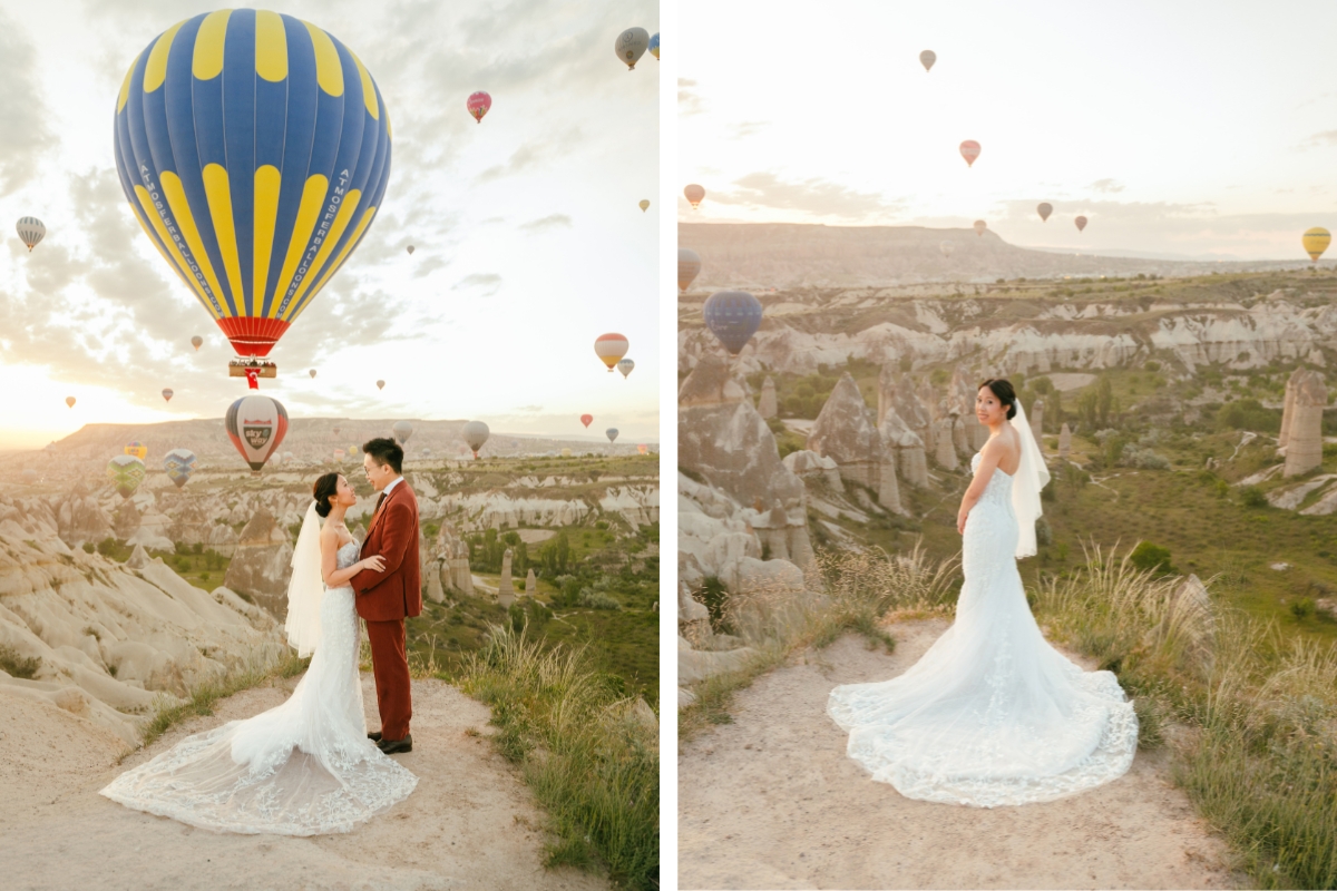 Cappadocia Pre-Wedding Photoshoot Hot Air Balloons Cave Hotel Roof Carpet Shop Slot Canyon Vintage Car by Aric on OneThreeOneFour 5