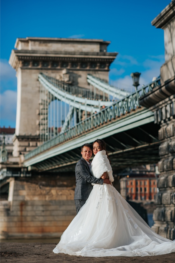 A&A: Budapest Winter Pre-wedding Photoshoot at Fisherman’s Bastion and Széchenyi Chain Bridge by Drew on OneThreeOneFour 24