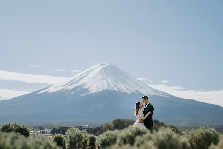 tina yong 日本東京婚紗照富士山 Mount Fuji Lake Kawaguchiko