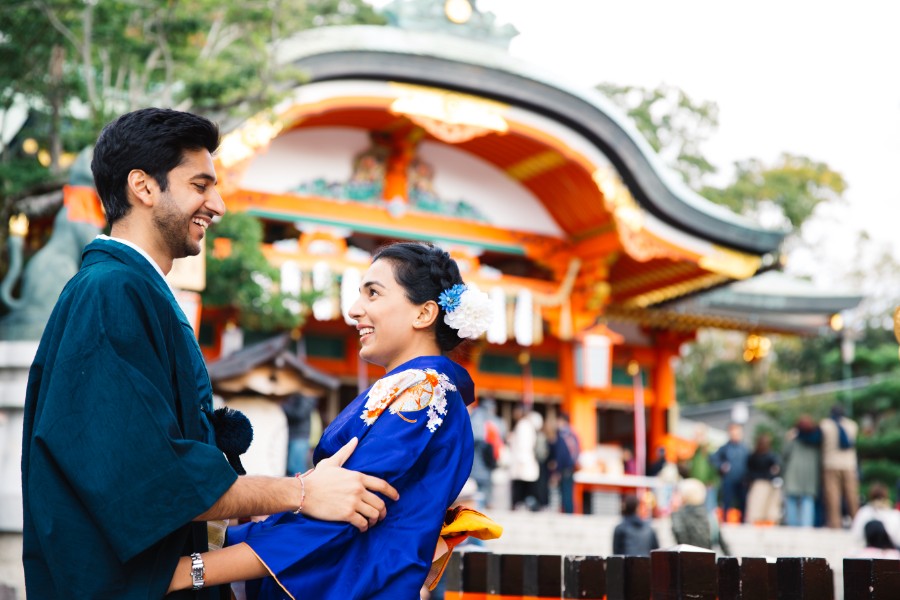 P&K: Indian Kimono Proposal Photoshoot in Kyoto by Daniel on OneThreeOneFour 19