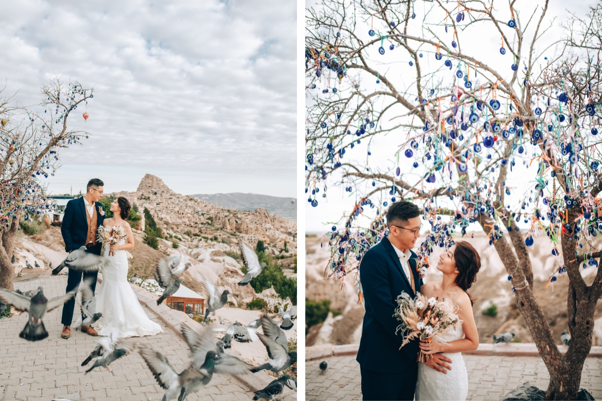 Cappadocia Pre-Wedding Photoshoot Hot Air Balloons Carpet Shop Rose Valley Fairy Chimneys by Aric on OneThreeOneFour 10