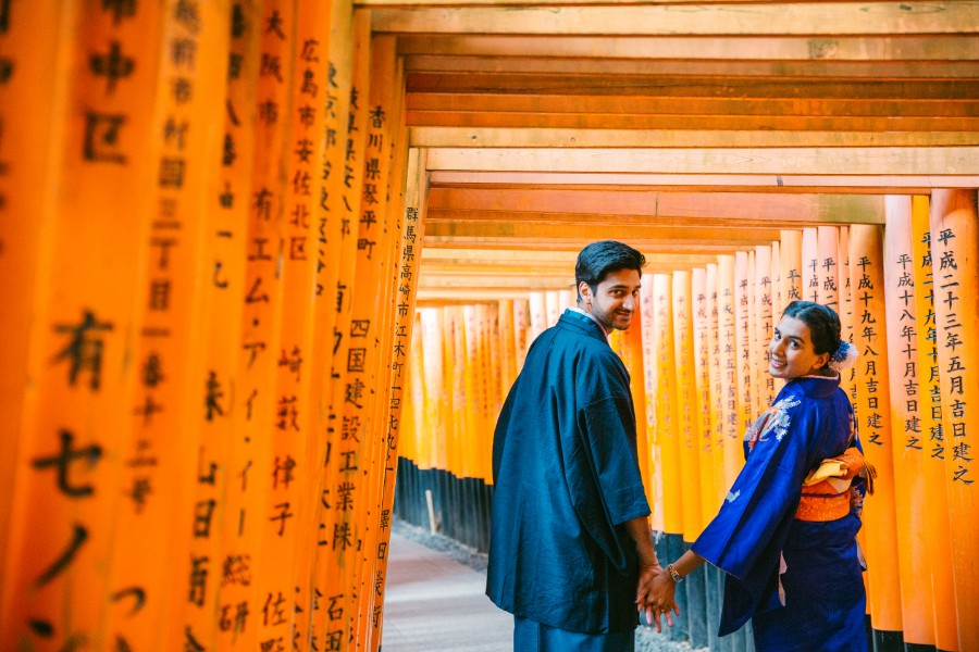 P&K: Indian Kimono Proposal Photoshoot in Kyoto by Daniel on OneThreeOneFour 5