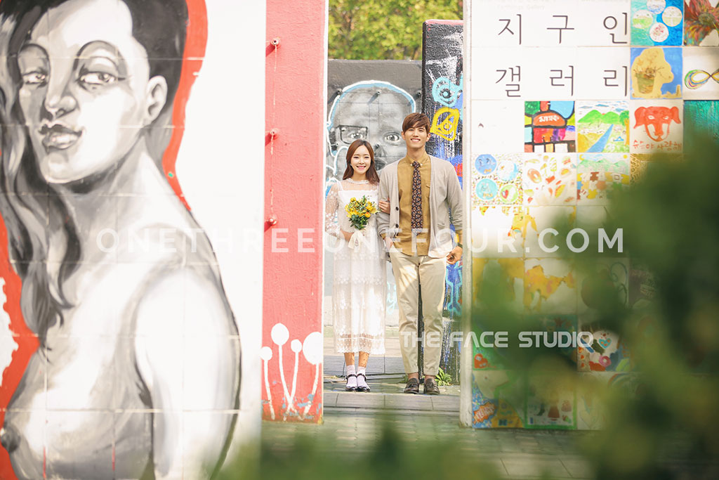 Korean Studio Pre-Wedding Photography: Hongdae (홍대) (Outdoor) by The Face Studio on OneThreeOneFour 10