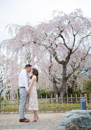 Hokkaido Pre-Wedding Casual Photoshoot during Cherry Blossoms