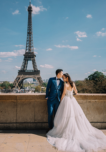 Paris Eiffel Tower and the Louvre Prewedding Photoshoot in France
