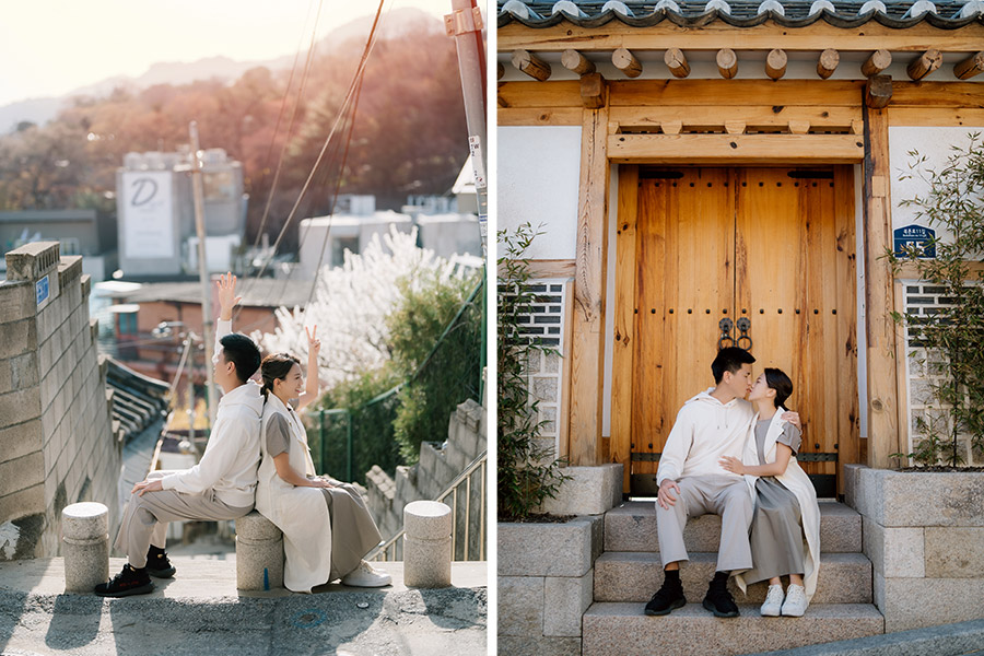 韓國首爾櫻花季婚紗拍攝 仙遊島公園和南山谷韓屋村 by Jungyeol on OneThreeOneFour 23