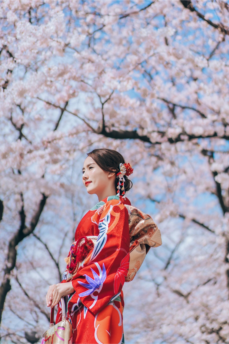 穿著日本傳統和服在日本京都櫻花季的婚紗拍攝 by Kinosaki on OneThreeOneFour 12