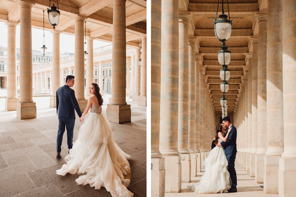 Springtime Romance: Paris Pre-Wedding Photoshoot | Eiffel Tower, Trocadero, Café, Louvre, Camoens Avenue, Bir Hakeim Bridge by Arnel on OneThreeOneFour 16