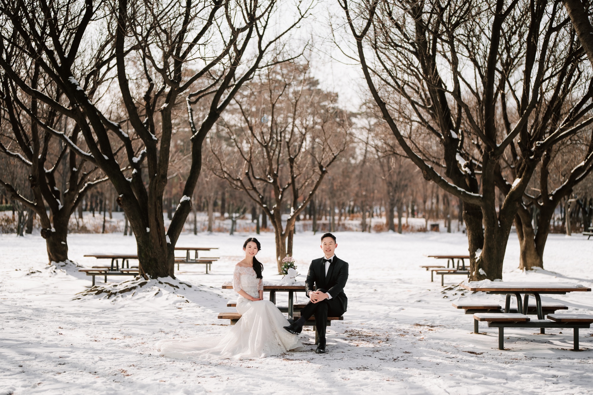 Whispers of Love in Seoul's Winter Wonderland: Snowy Pre-Wedding Extravaganza by Jungyeol on OneThreeOneFour 8