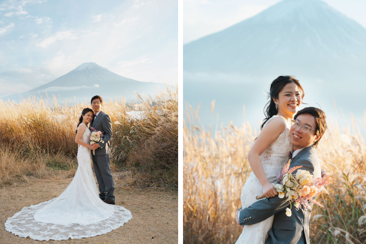 Singaporean Couple's Kimono & Prewedding Photoshoot In Tokyo - Chureito Pagoda, Shiba Park And Lake Kawaguchiko by Cui Cui on OneThreeOneFour 20