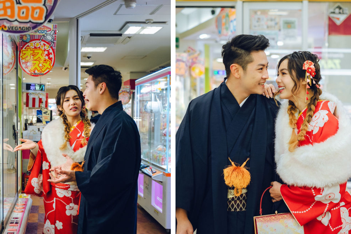 北海道街頭風格和服婚前拍攝在冬季於商店街和弥彦神社进行 by Kuma on OneThreeOneFour 6