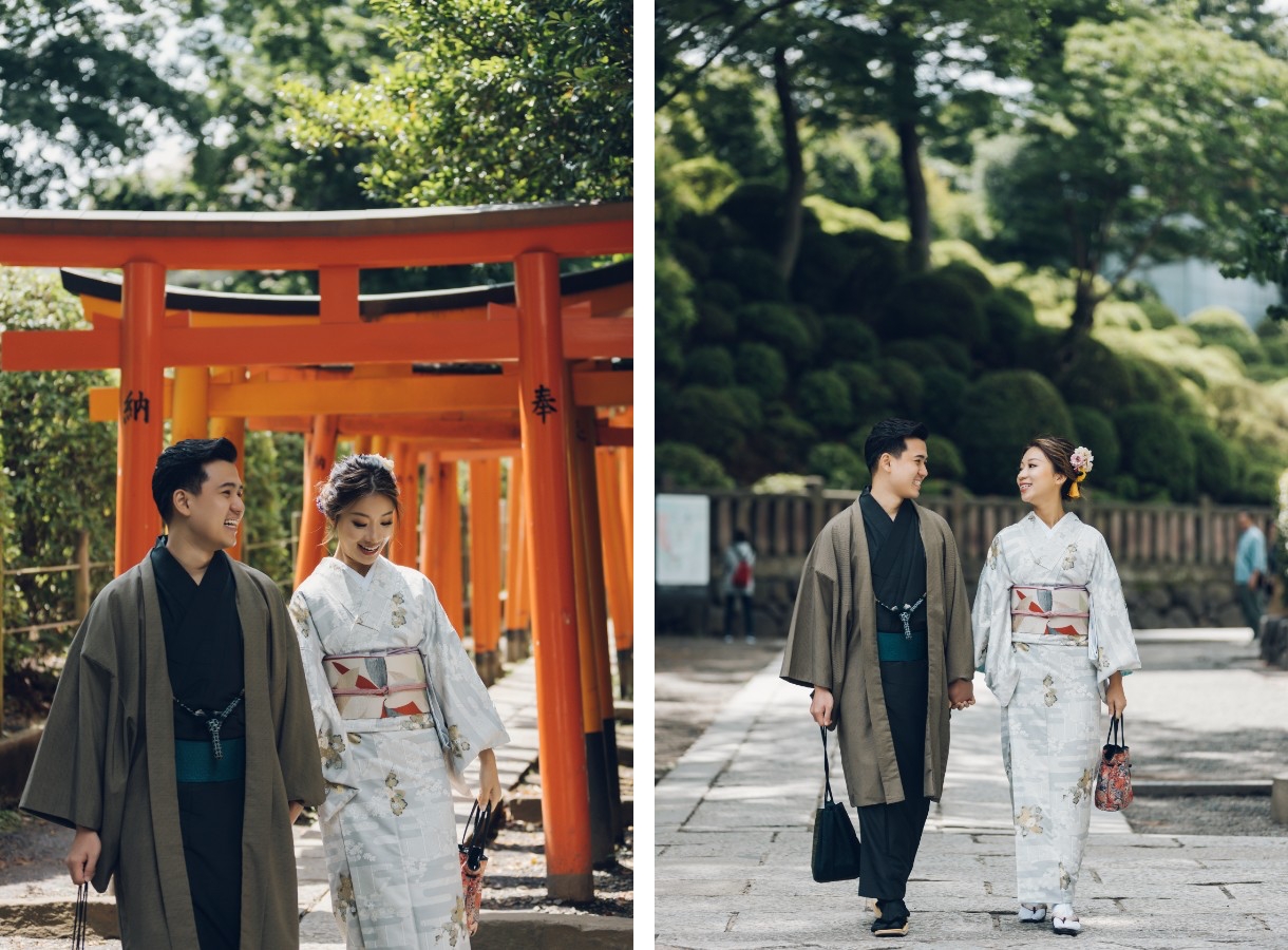 C&WM: pre-wedding in Tokyo city with torii gates at Nezu shrine by Lenham on OneThreeOneFour 1