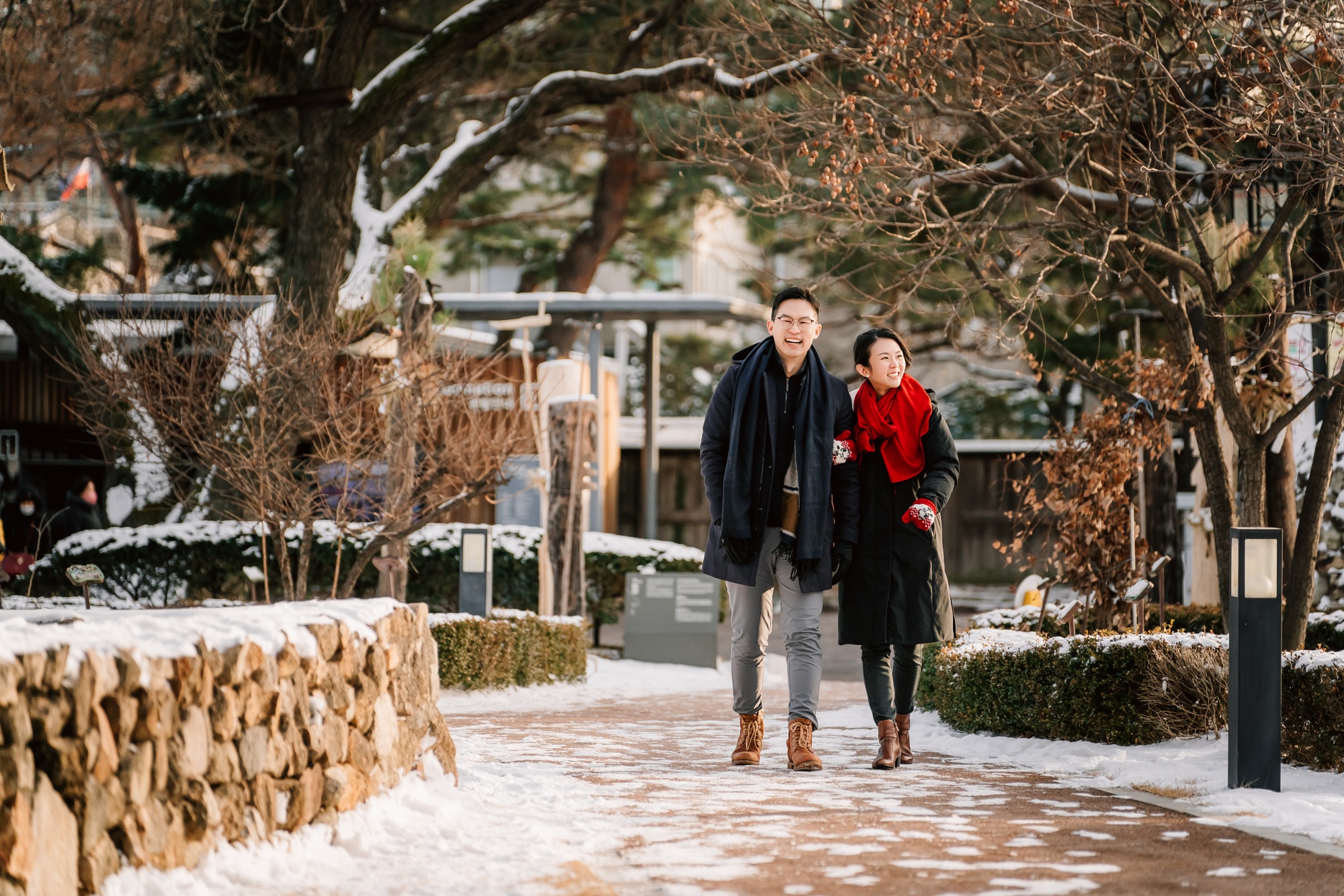 Whispers of Love in Seoul's Winter Wonderland: Snowy Pre-Wedding Extravaganza by Jungyeol on OneThreeOneFour 30