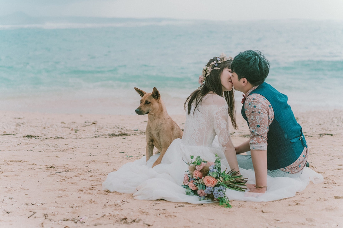 Taiwan Pre-Wedding Photoshoot Quiet Neighbourhood Rooftops Countryside Beach by  on OneThreeOneFour 32