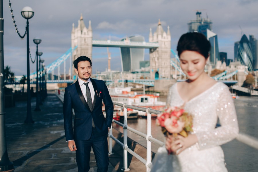 London Pre-Wedding Photoshoot At Big Ben, Millennium Bridge, Tower Bridge, Palace of Westminister and St.Paul Cathedral  by Dom on OneThreeOneFour 2