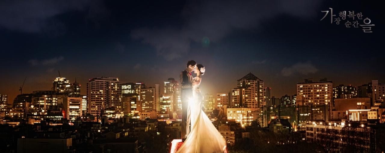 Korean Studio Pre-Wedding Photography: Night Romance by Gaeul Studio on OneThreeOneFour 5