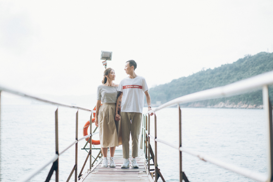 Hong Kong Outdoor Pre-Wedding Photoshoot At The Peak, Sai Wan Swimming Shed by Felix on OneThreeOneFour 24