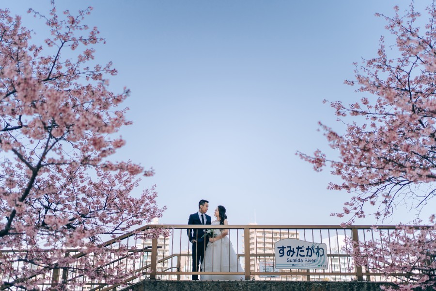 J&A: Pre-wedding in Tokyo with early blooming sakura and Mt Fuji by Dahe on OneThreeOneFour 0