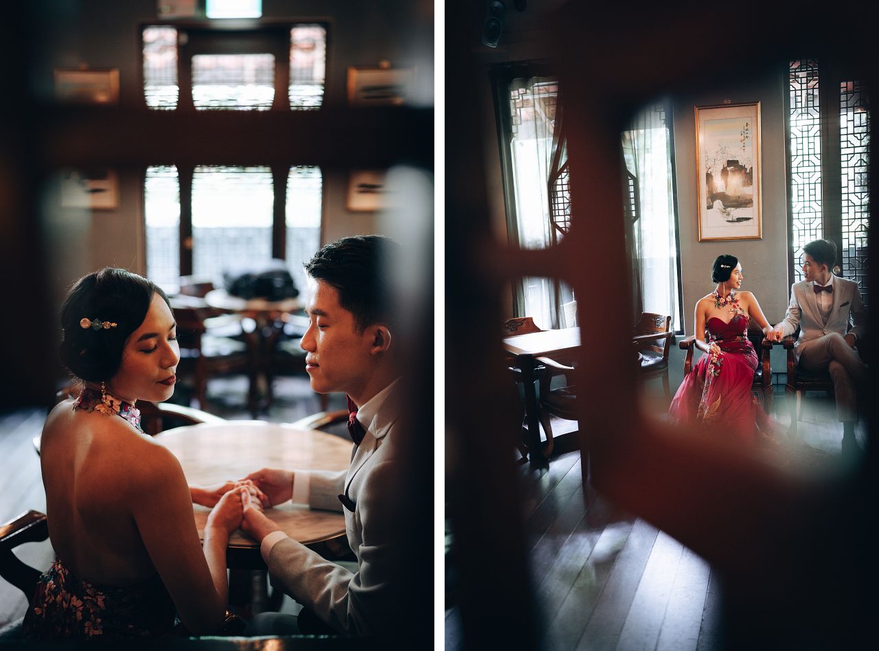 Oriental-inspired Cheongsam Pre-Wedding Photoshoot in Singapore by Michael on OneThreeOneFour 12