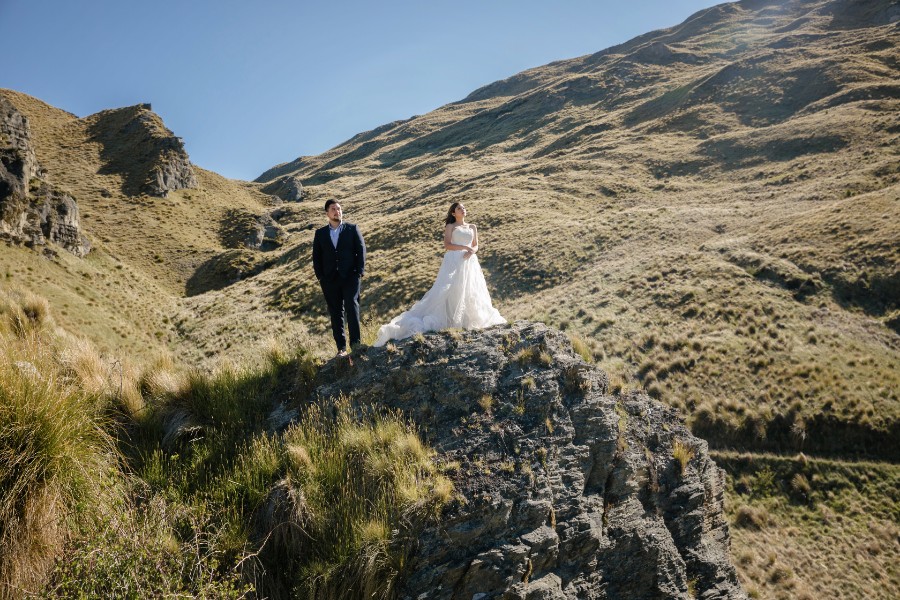 K&M: Dreamy pre-wedding in New Zealand at Coromandel Peak and alpaca farm during Lupin season  by Fei on OneThreeOneFour 14