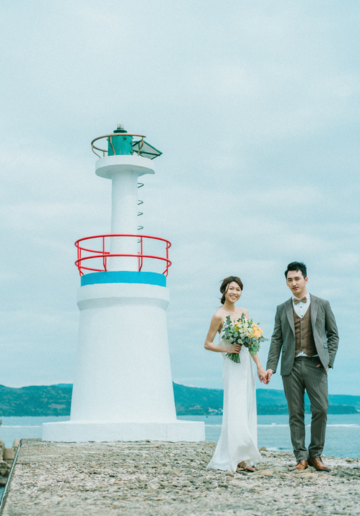 Taiwan Pre-Wedding Photoshoot Cafe Pier Lighthouse Countryside Street Beach