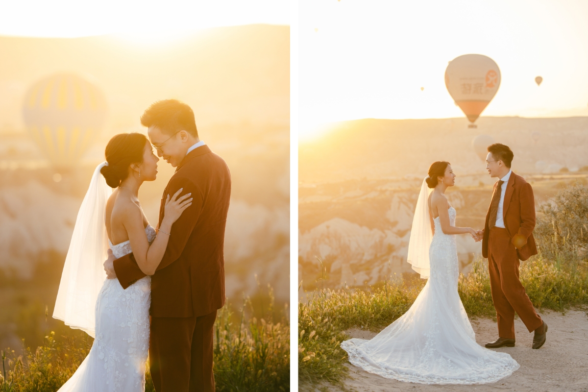 Cappadocia Pre-Wedding Photoshoot Hot Air Balloons Cave Hotel Roof Carpet Shop Slot Canyon Vintage Car by Aric on OneThreeOneFour 3