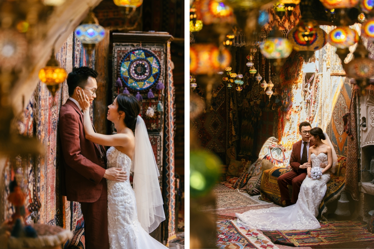 Cappadocia Pre-Wedding Photoshoot Hot Air Balloons Cave Hotel Roof Carpet Shop Slot Canyon Vintage Car by Aric on OneThreeOneFour 11