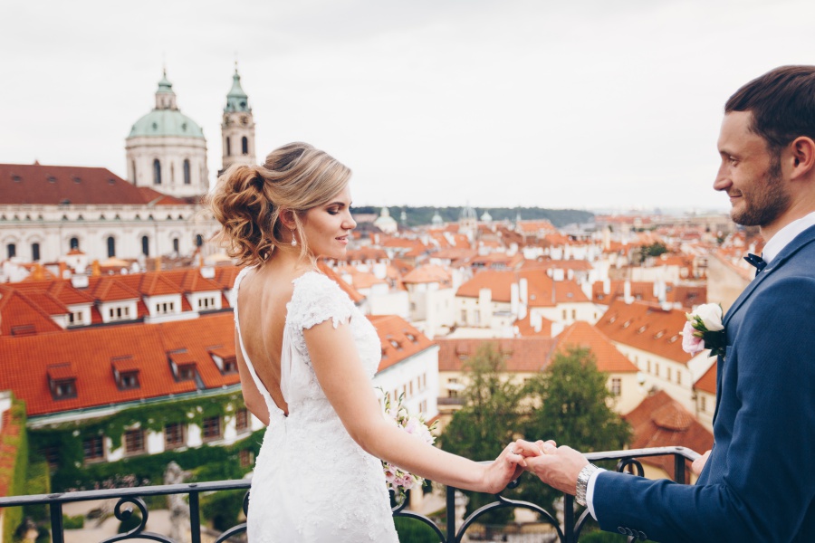 Prague Pre-Wedding Photoshoot At Vrtba Garden And Charles Bridge  by Nika  on OneThreeOneFour 9