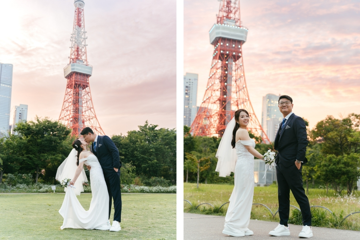 Tokyo Pre-Wedding Photoshoot with Nonbei Yokocho, Shiba Park, and Shibuya by  on OneThreeOneFour 12