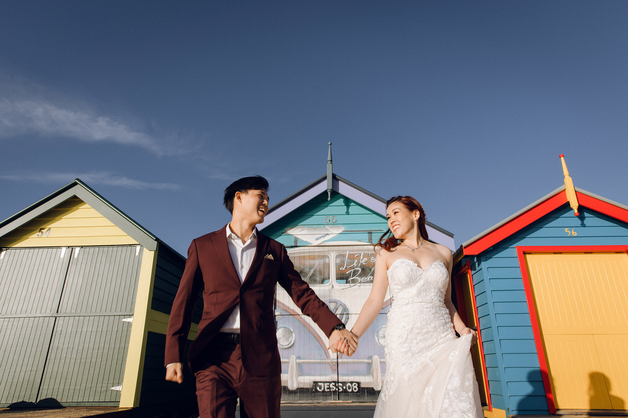 Melbourne Pre-Wedding Photoshoot at Alpaca Farm, Fitzroy Gardens & Brighton Beach by Freddie on OneThreeOneFour 23