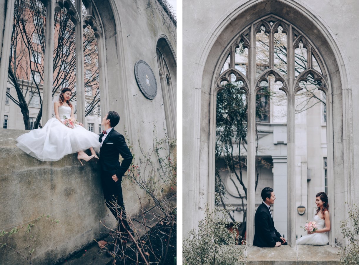 London Pre-Wedding Photoshoot At Westminster Abbey, Millennium Bridge And Church Ruins by Dom  on OneThreeOneFour 13