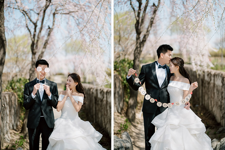 Korea Pre-Wedding with Cherry Blossoms at Seonyudo Park & Namsangol Hanok Village by Jungyeol on OneThreeOneFour 9