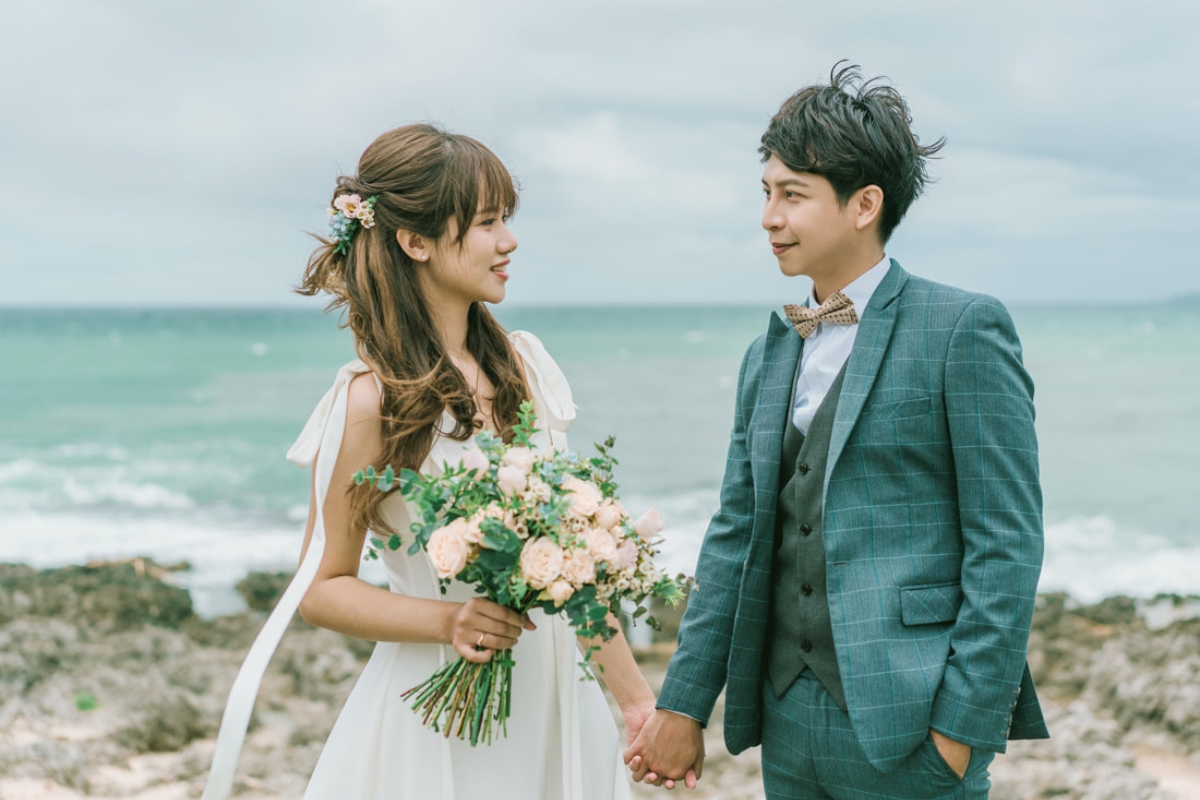 Taiwan Pre-Wedding Photoshoot Quaint Neighborhood Lush Green Hills Beach Romantic Getaway by  on OneThreeOneFour 26