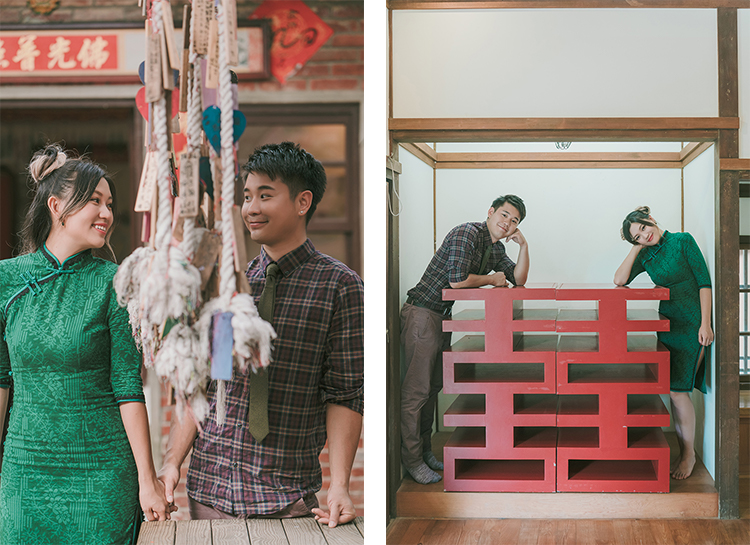 Traditional pre-wedding shoot in Taiwan streets and shops