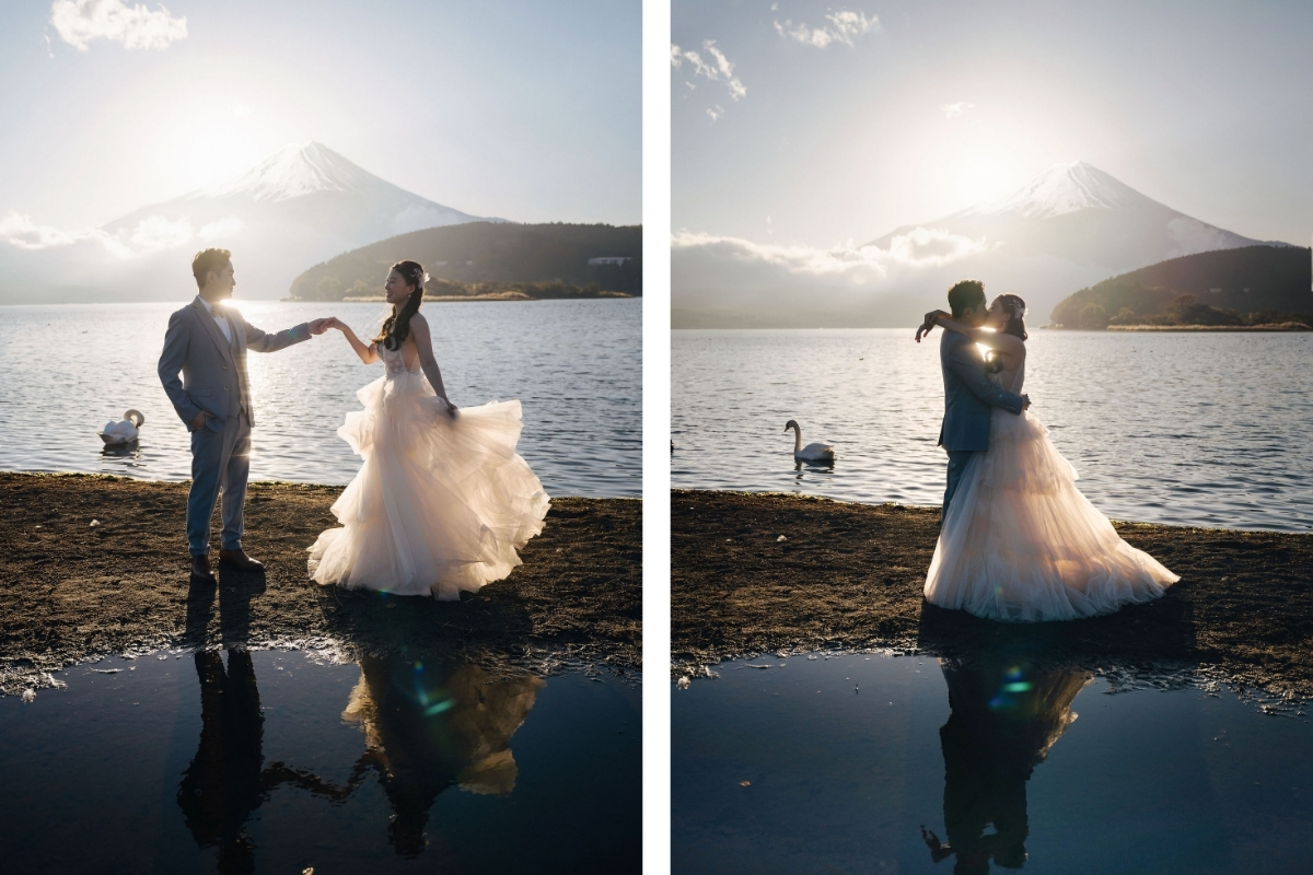 Tokyo Pre-Wedding Photoshoot with Chureito Pagoda, Lake Kawaguchiko, and Lake Yamanaka by Dahe on OneThreeOneFour 20