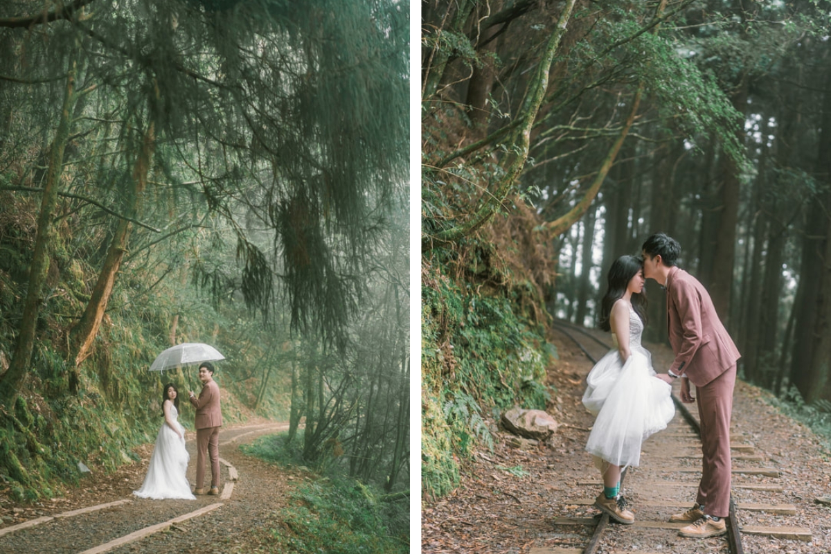 Taiwan Pre-Wedding Photoshoot Countryside Forest Misty Bridges by  on OneThreeOneFour 22