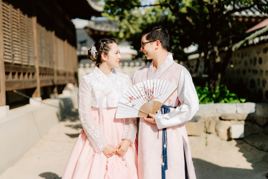 J&A: Korea Hanbok Pre-wedding Photoshoot At Namsangol Hanok Village by Jungyeol on OneThreeOneFour 11