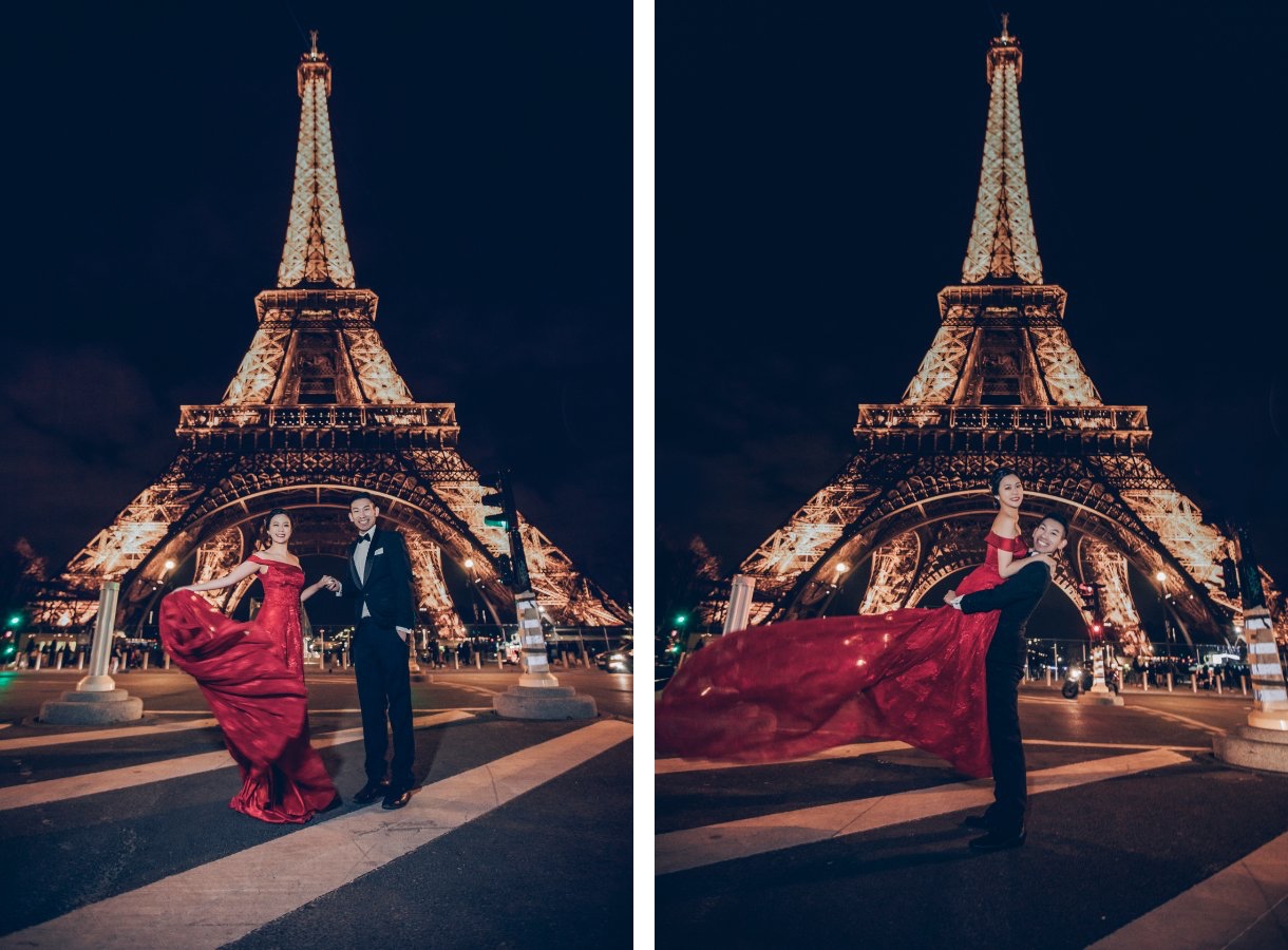 J&A: US Couple's Paris Day to Night Pre-wedding Photoshoot by Yao on OneThreeOneFour 27