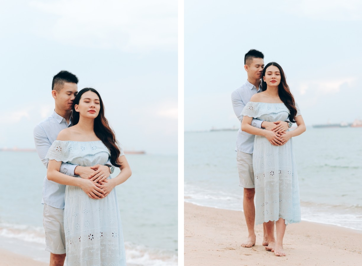 Singaporean influencer Faustina's maternity shoot at East Coast Park by Toh on OneThreeOneFour 1