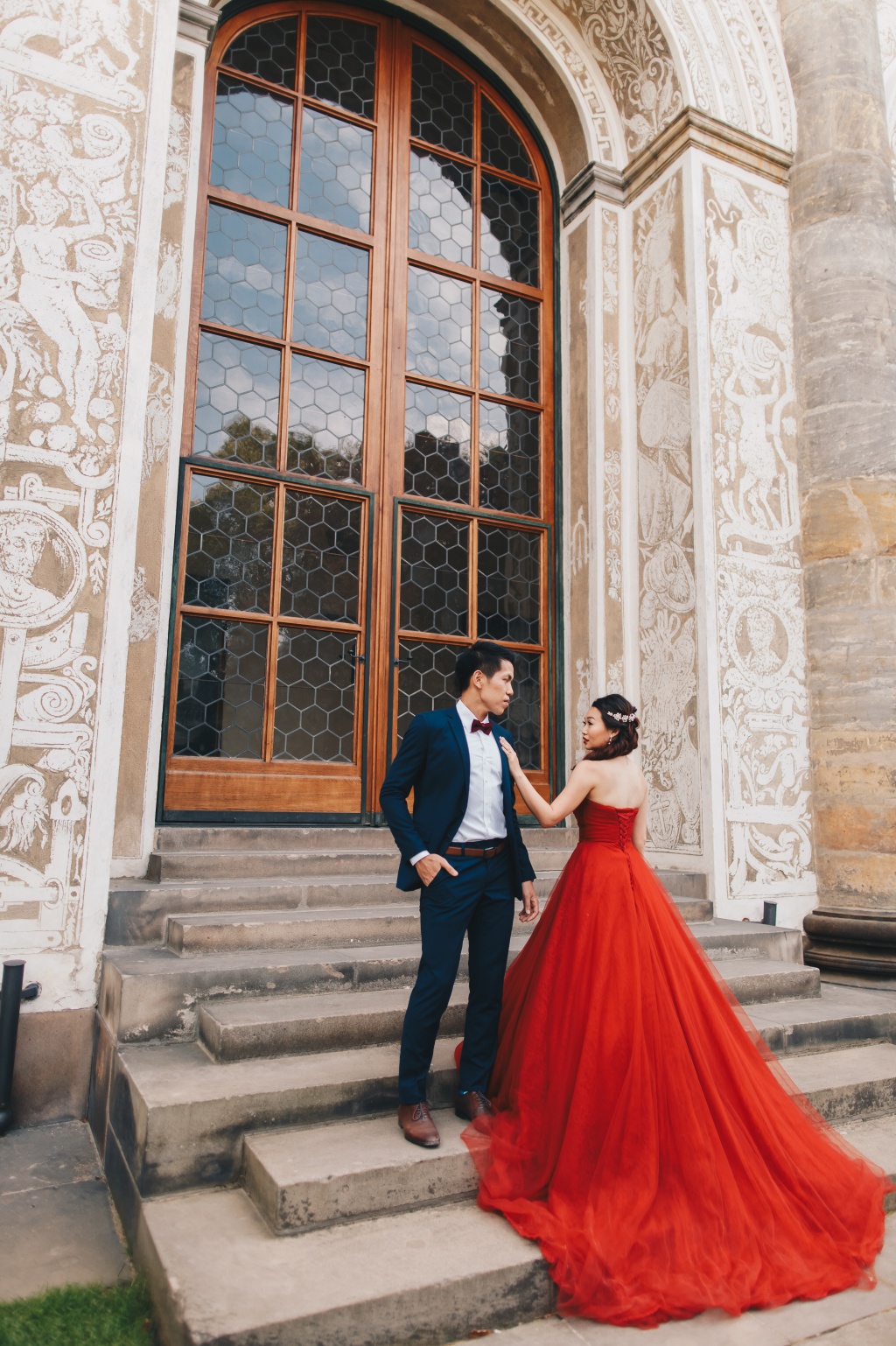 Prague Pre-Wedding Photoshoot At Old Town Square, Vrtba Garden And St. Vitus Cathedral  by Nika  on OneThreeOneFour 25