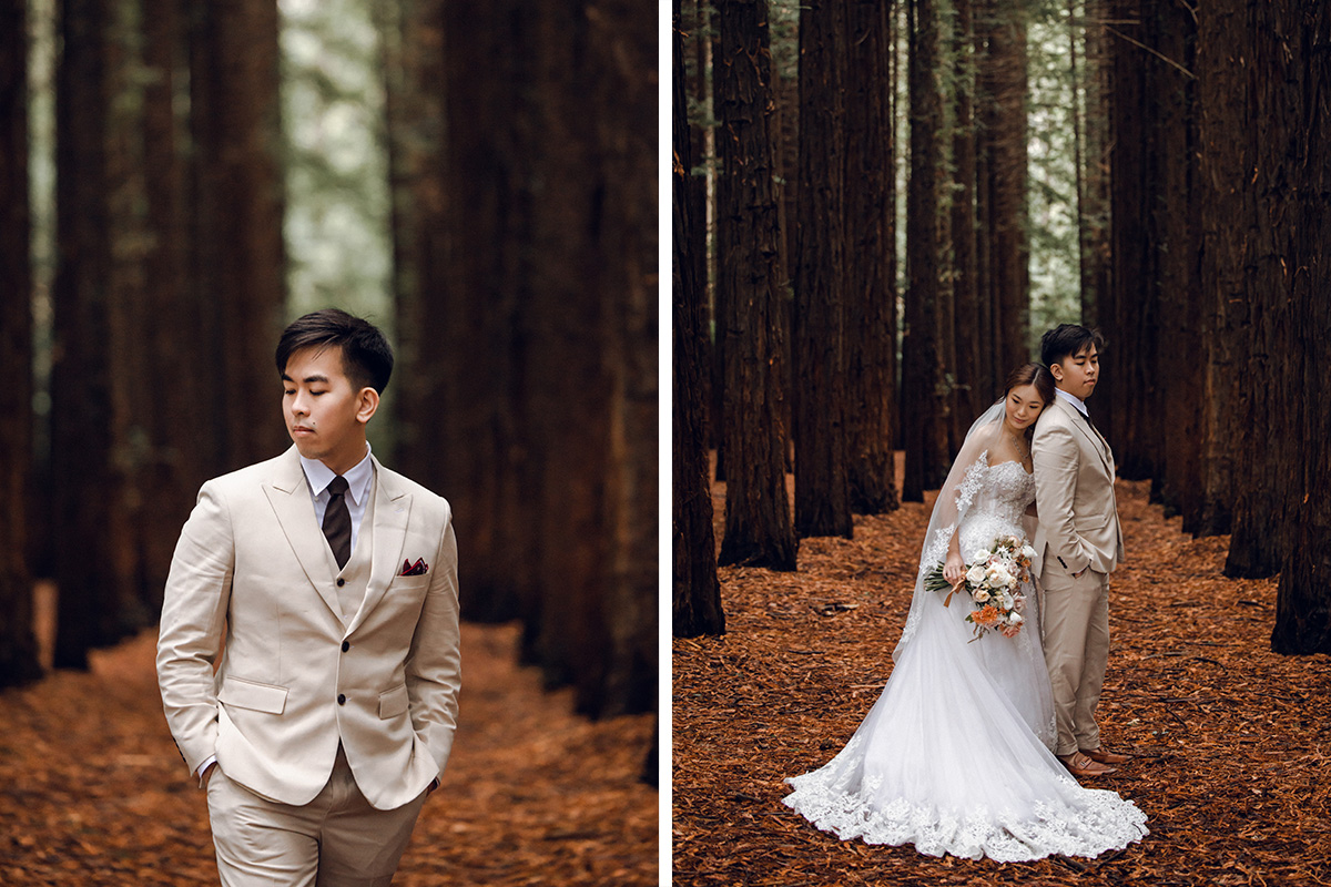 Australia Melbourne Pre-Wedding Autumn Photoshoot at Redwood Forest, Winery and Half Moon Bay by Freddie on OneThreeOneFour 6