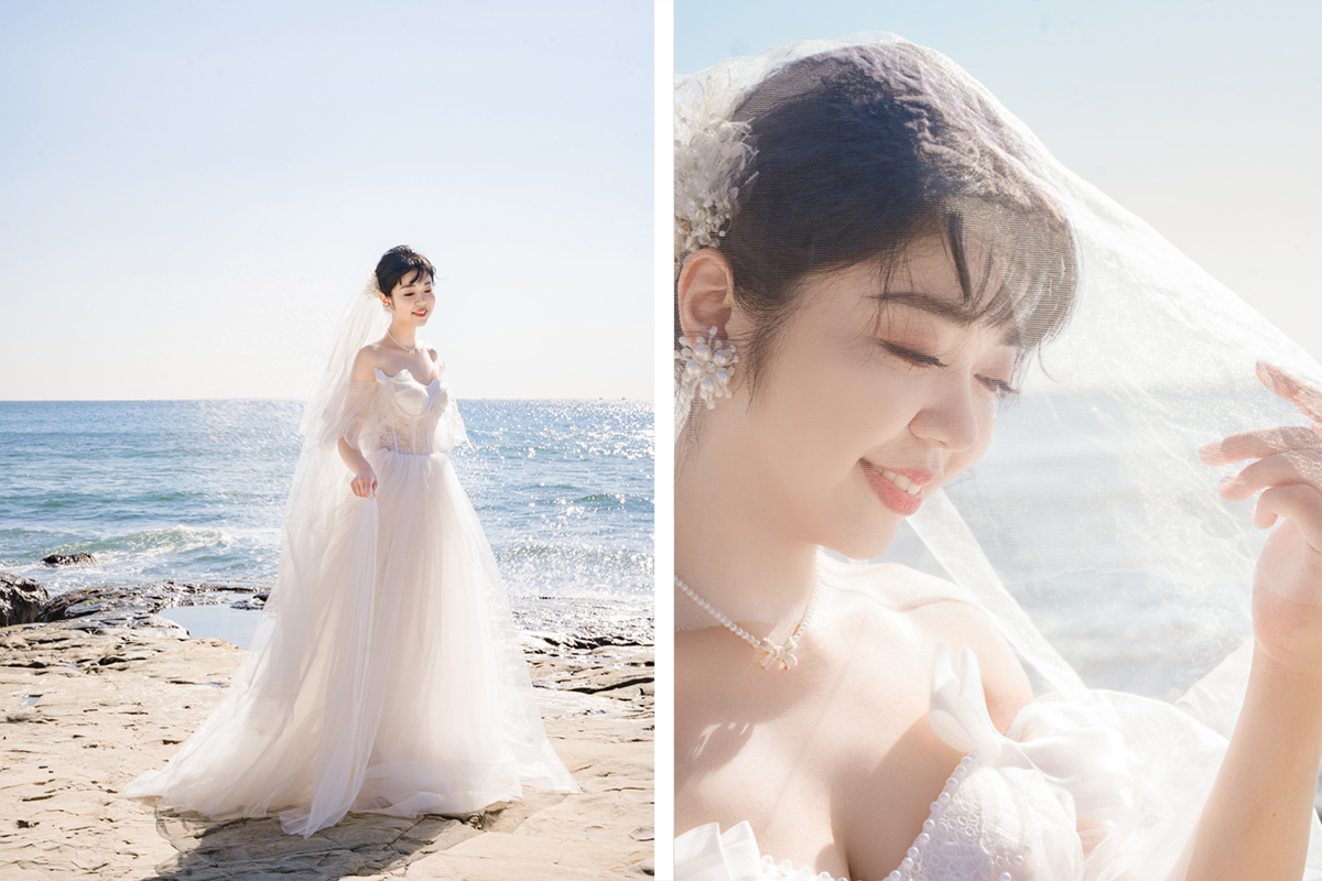 Japan Tokyo Beach Romantic Pre-Weddng Photoshoot by Yu on OneThreeOneFour 3