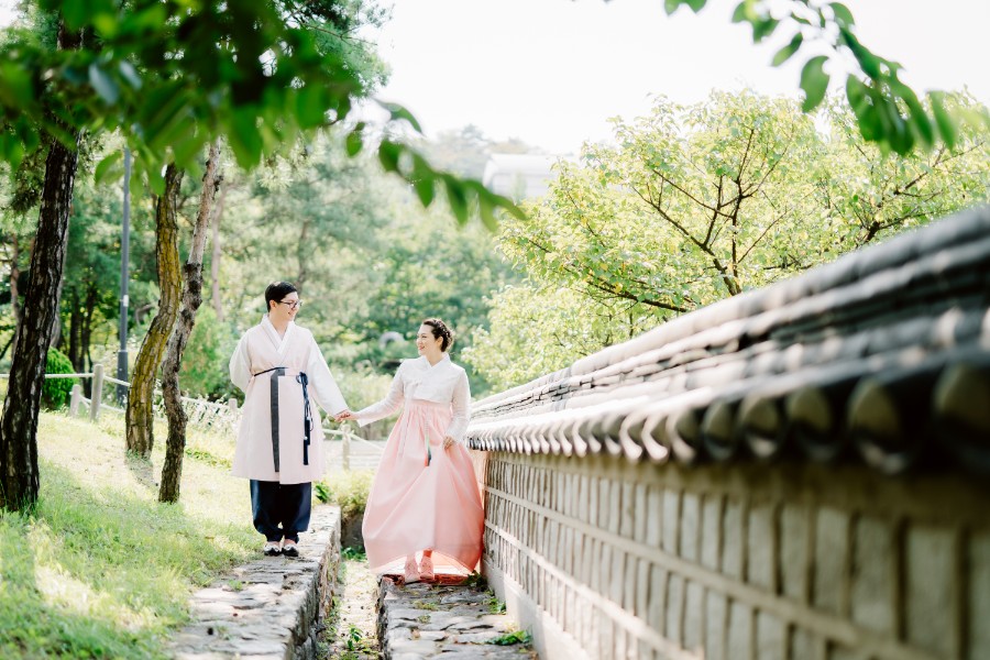 J&A: Korea Hanbok Pre-wedding Photoshoot At Namsangol Hanok Village by Jungyeol on OneThreeOneFour 0