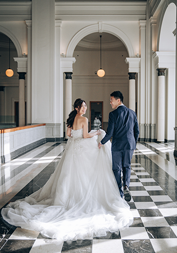 J & G - Singapore Pre-Wedding Shoot at National Gallery, Seletar Wedding Tree & Marina Bay Sands