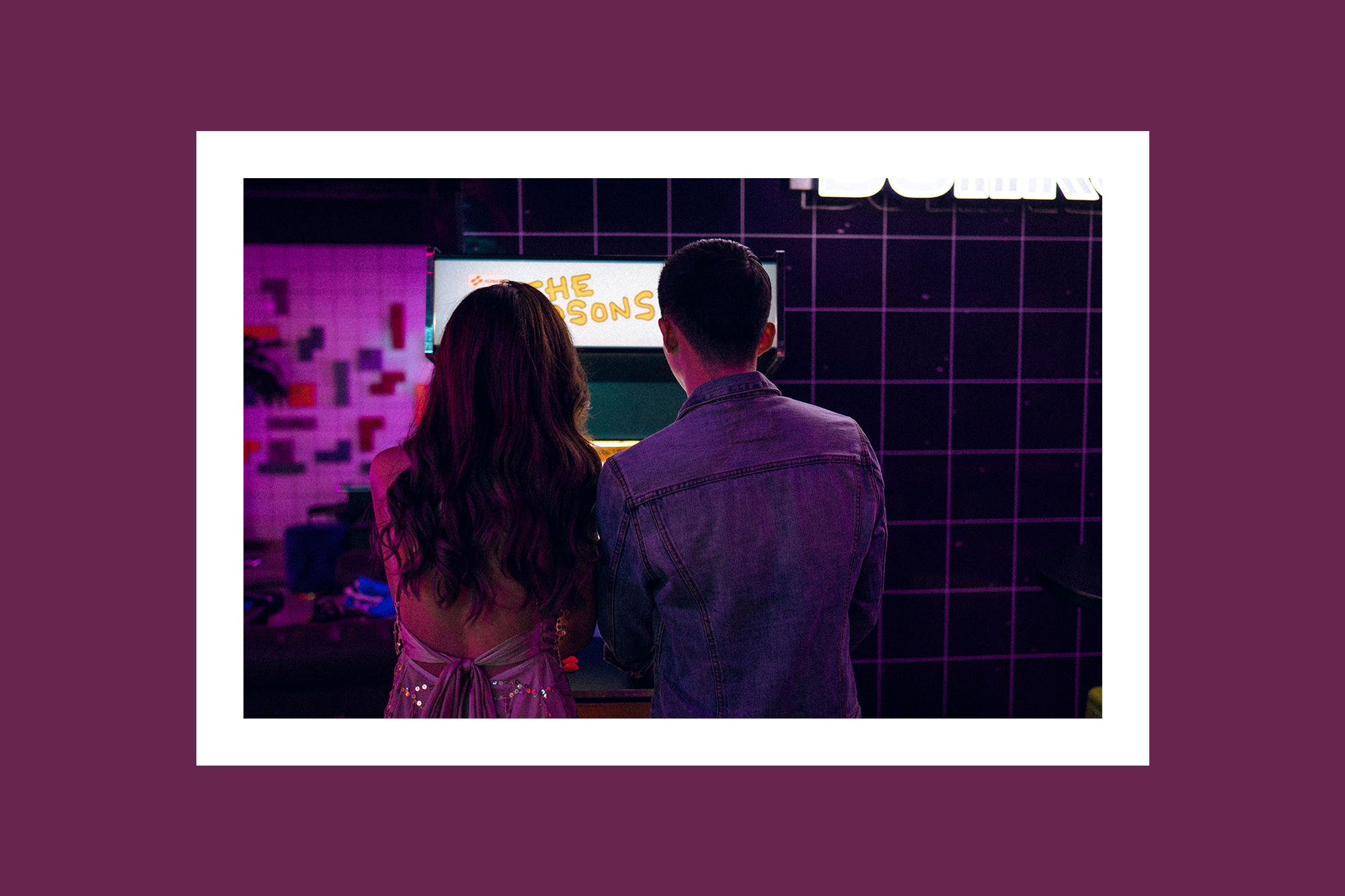 Trippy Disco Themed Casual Couple Photoshoot At A Neon Bar by Samantha on OneThreeOneFour 18