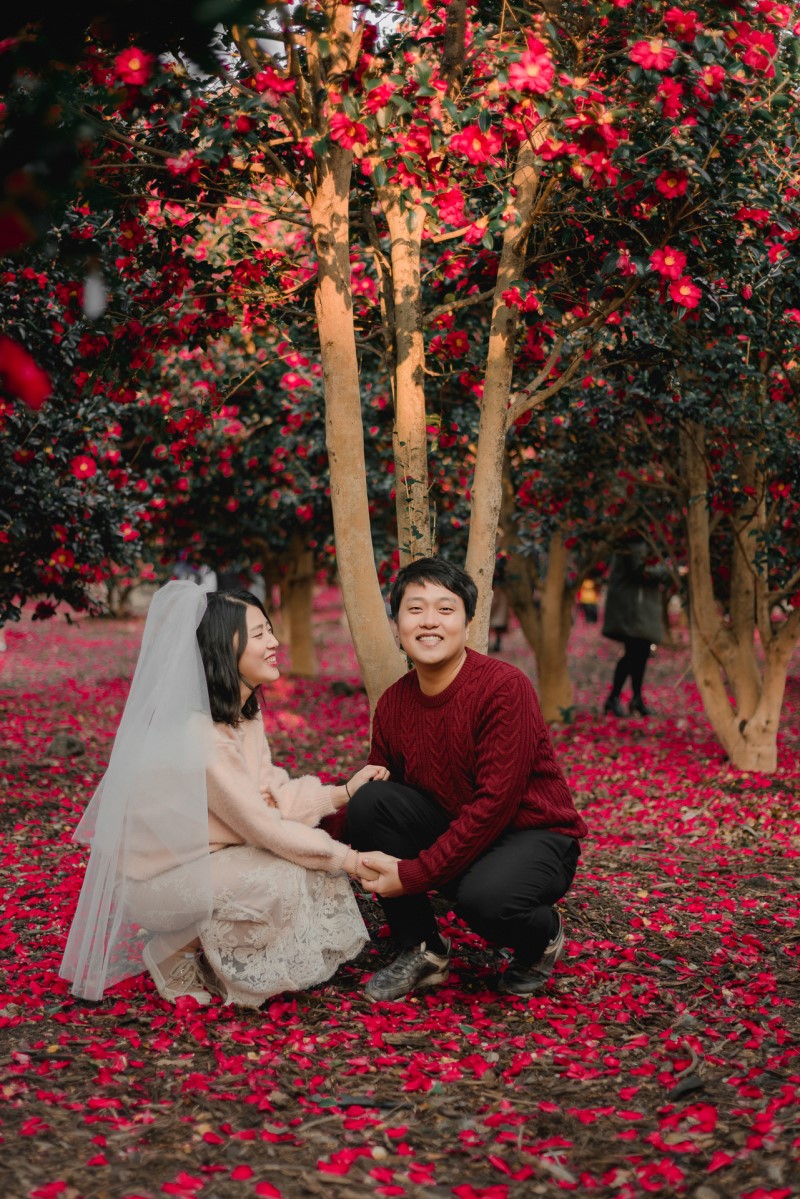 Korea Autumn Camellia Prewedding Photoshoot by Bongkak on OneThreeOneFour 12