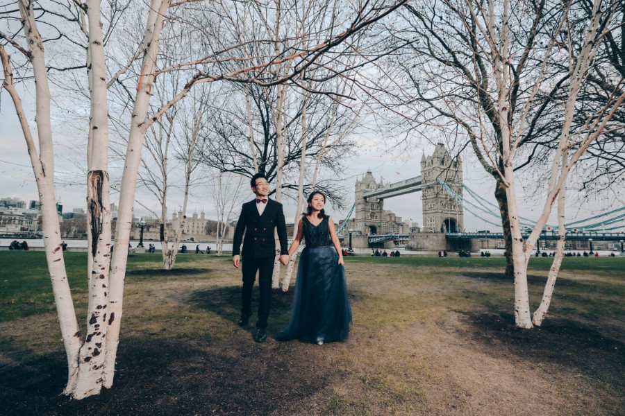 London Pre-Wedding Photoshoot At Tower Bridge, Millennium Bridge, St. Paul Cathedral & Abandoned Church  by Dom on OneThreeOneFour 22