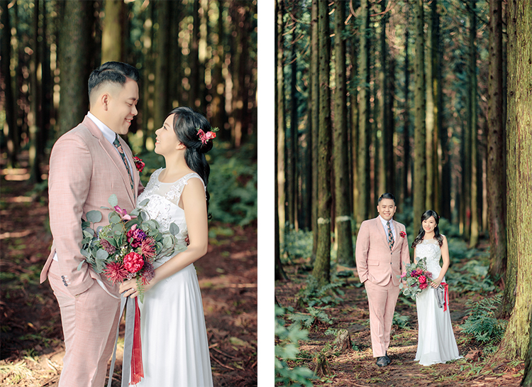 jeju island wedding photoshoot forest