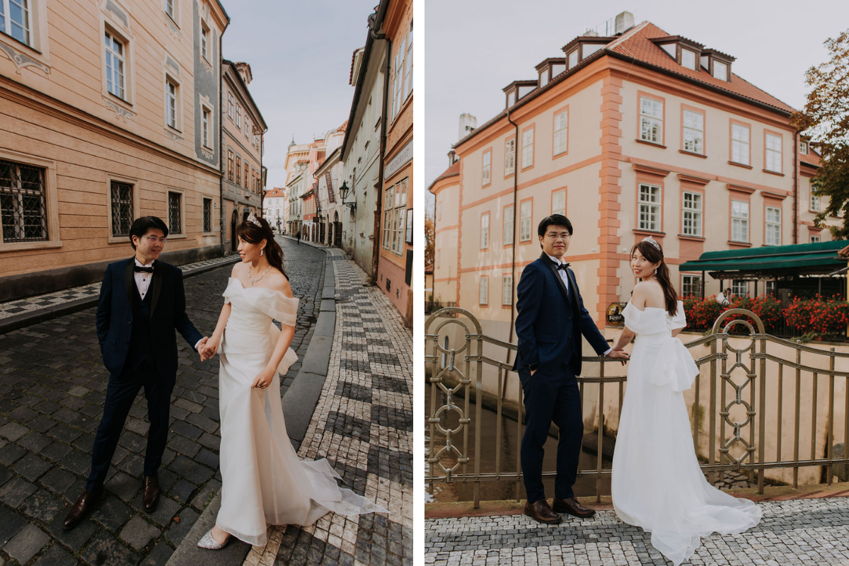 布拉格婚前拍攝地點包括舊城廣場、伏爾塔瓦河畔、伏亞諾維花園和華倫斯坦花園 by Nika on OneThreeOneFour 15